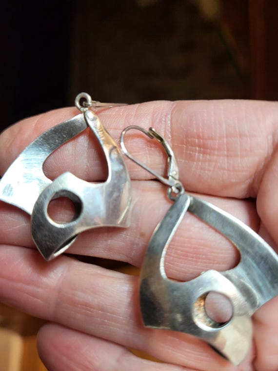 Sterling silver Mod Earrings - image 3