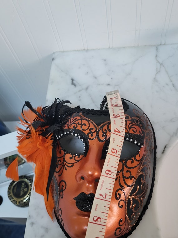 Face Mask Orange and Black Original made in Italy… - image 3