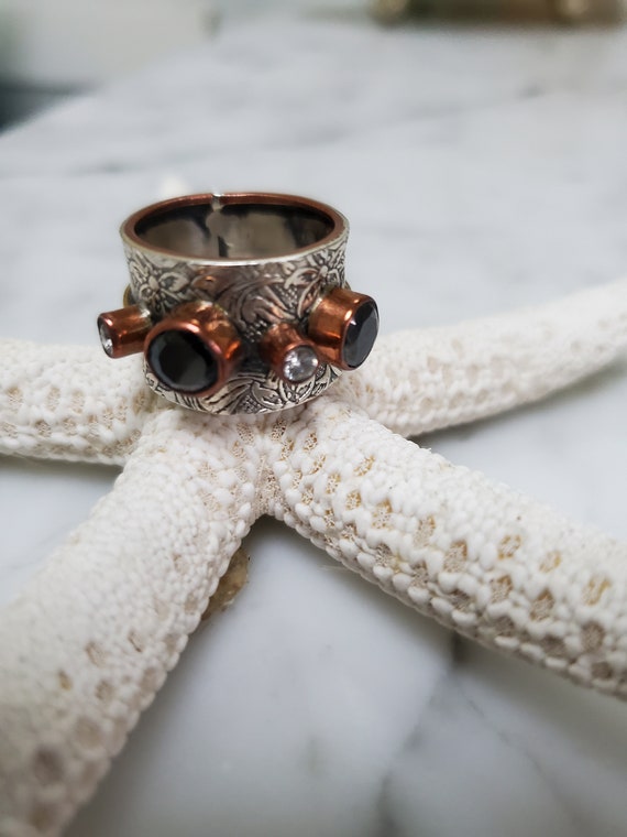 Steampunk Statement Ring Handmade - image 2