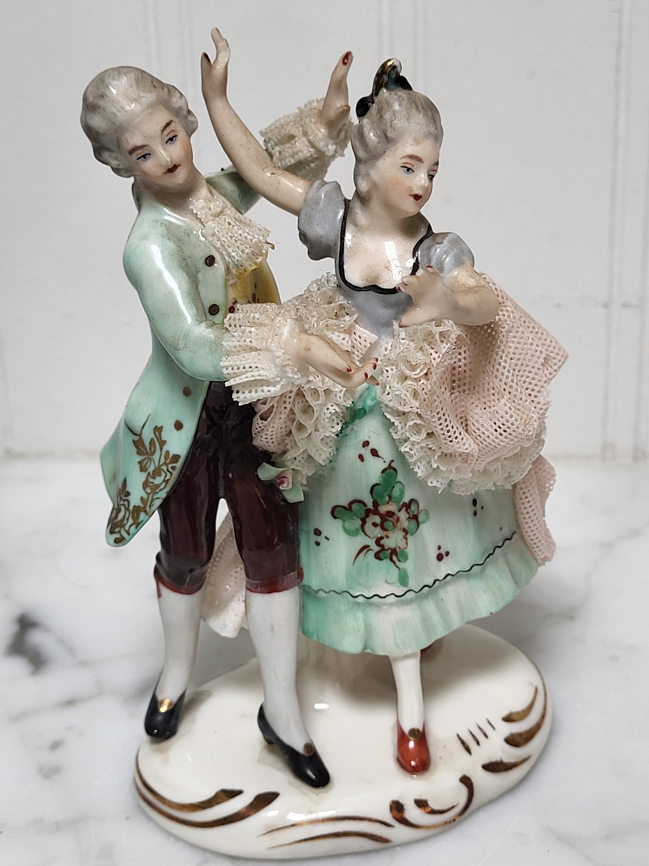 Vintage Irish Dresden Figurine - Etsy