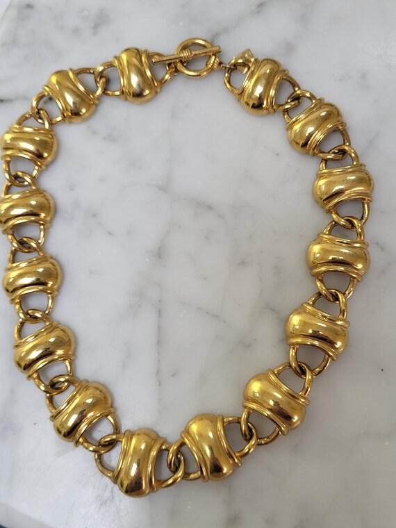 Anne Klein Goldtone Chunky Necklace - image 5