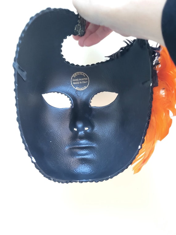 Face Mask Orange and Black Original made in Italy… - image 4