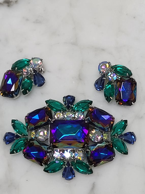 Vintage Juliana D&E GORGEOUS Brooch and Earring Se