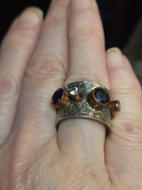 Steampunk Statement Ring Handmade - image 7