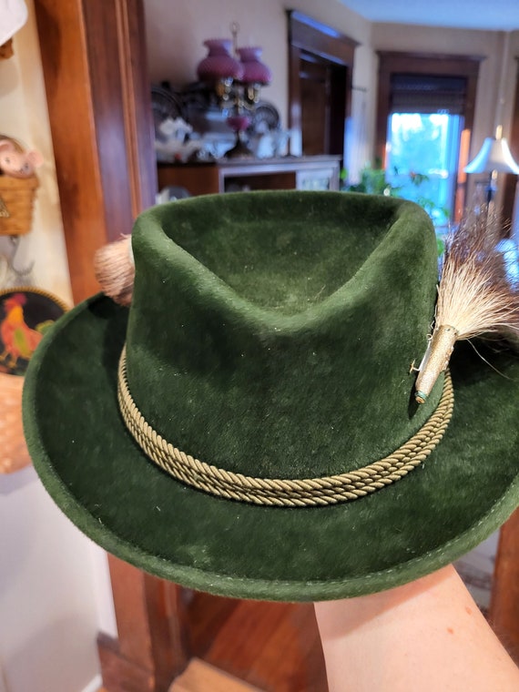 Bavarian Green felt Hat/ Oktoberfest hat/Alpine, B