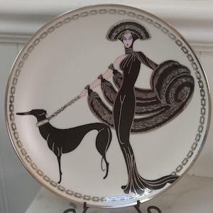 Erte Plate Symphony in Black - Etsy