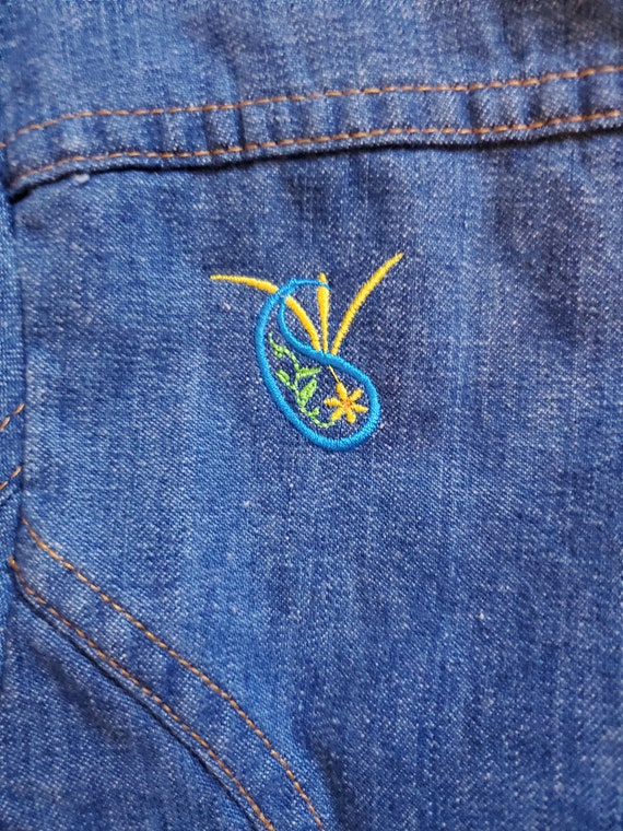 1970s Lee Denim Hippie Butterfly Jacket - image 3