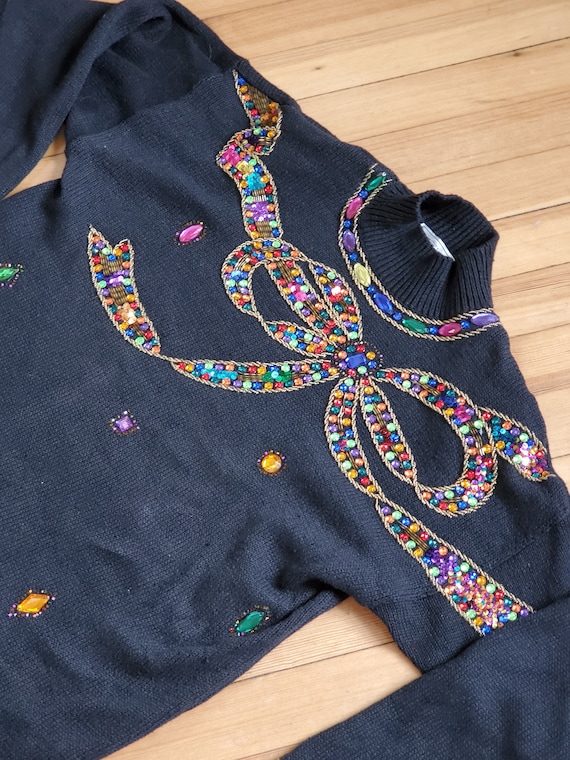 Vintage 80s Beaded Sweater Maggie Lawrence