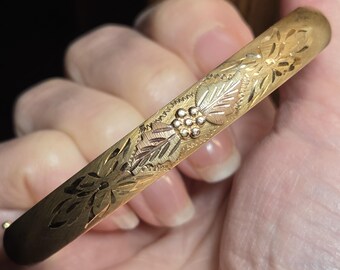 Set Antique 14K Gold Filled Bangle Bracelets, Marathon. Set  display picture 3