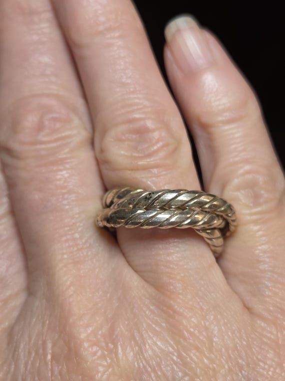 STERLING THREE RINGS Rings Intertwining Rings Three Rolling Rings Sterling Silver View 2