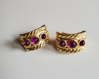 Vintage 80s clip on earrings