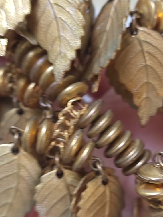 Miraim Haskell Golden Leaf Choker Signed - image 3