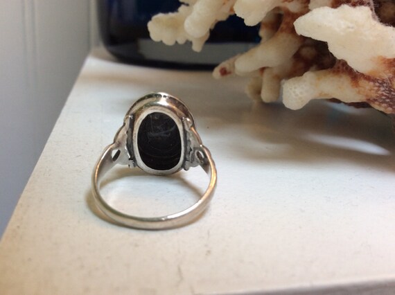 Oval Marqusite Sterling Ring - image 2