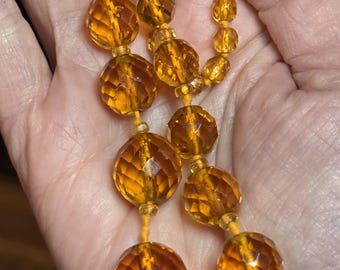 Art Deco Faucted Crystal Choker Barrel clasp