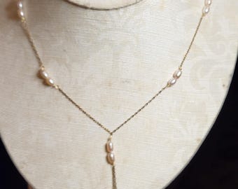 12k gf Freshwater Pearl Lariat
