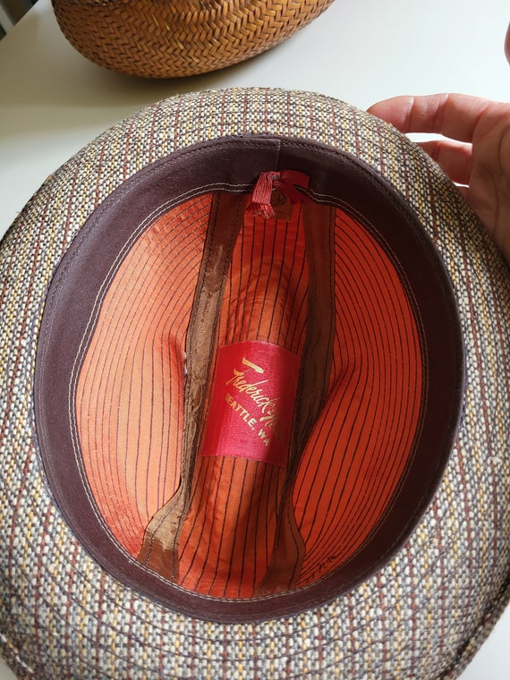 Vintage Mens Tweed Fedora Hat by Freckick Nelson size… Gem