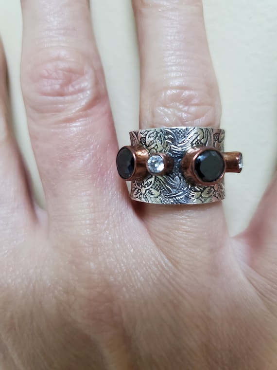 Steampunk Statement Ring Handmade - image 1