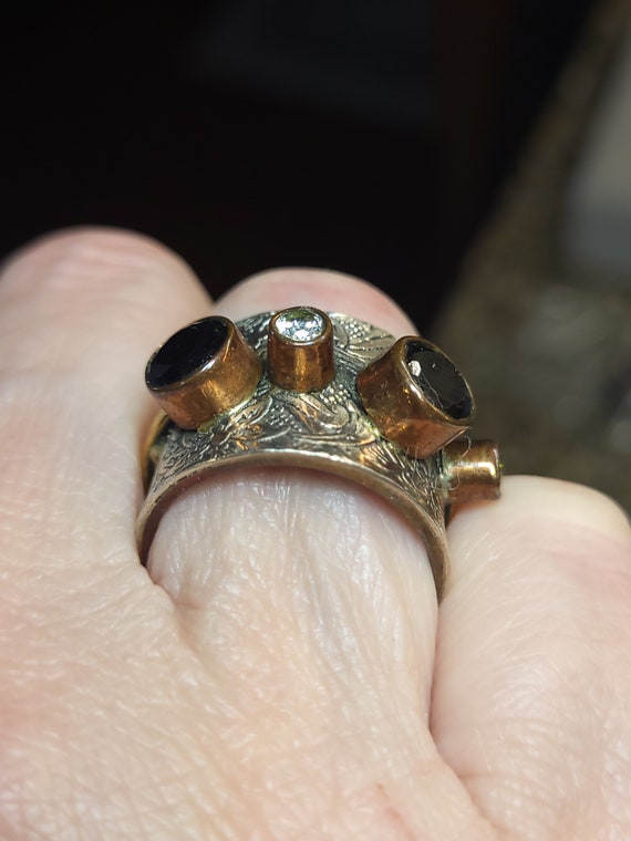 Steampunk Statement Ring Handmade - image 6