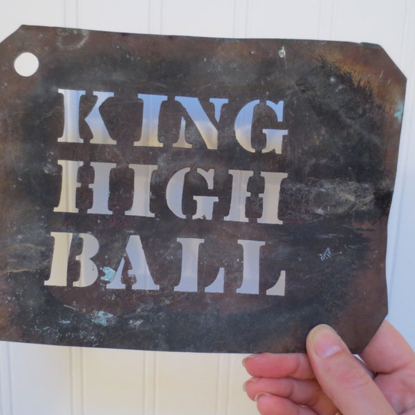 Antique Copper Print for Liquor Barrel King High Ball