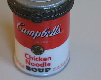 Vintage minature Campbell's Soup Trinket Box with Spoon