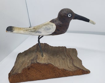 Hand Carved wooden Shoreline Bird Decoy