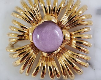 Vintage 80's Large Brooch Signed Replica Made in Italy