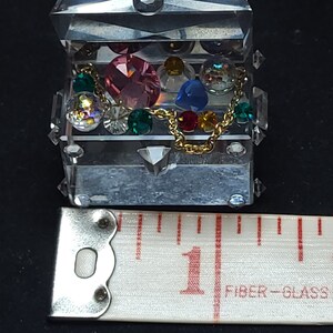 Crystal Minature Treasure Chest Figurine image 2