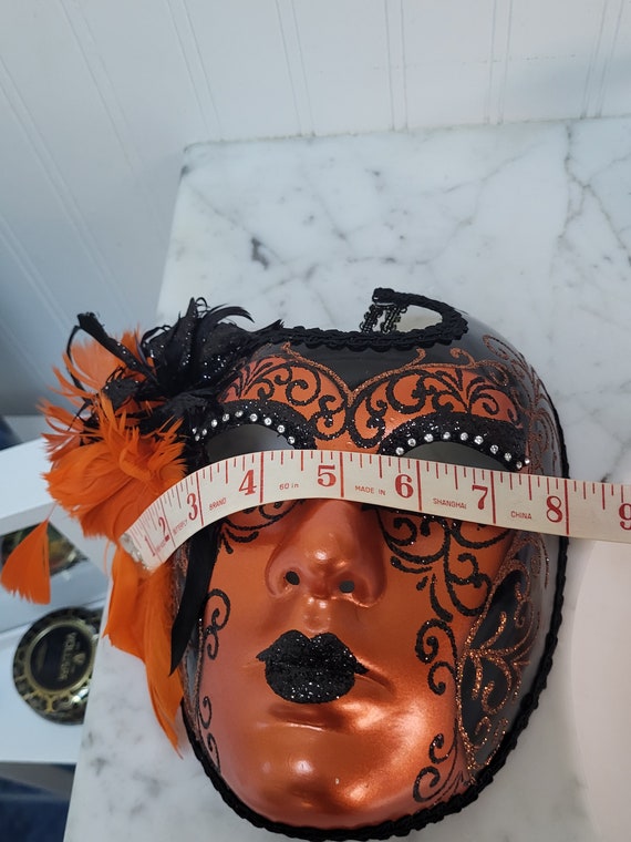 Face Mask Orange and Black Original made in Italy… - image 2