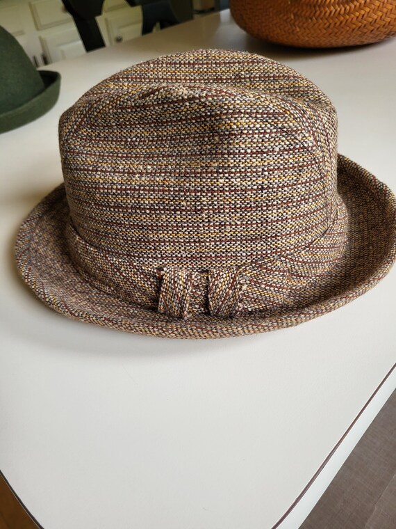 Vintage Mens Tweed Fedora Hat by Freckick Nelson size… Gem