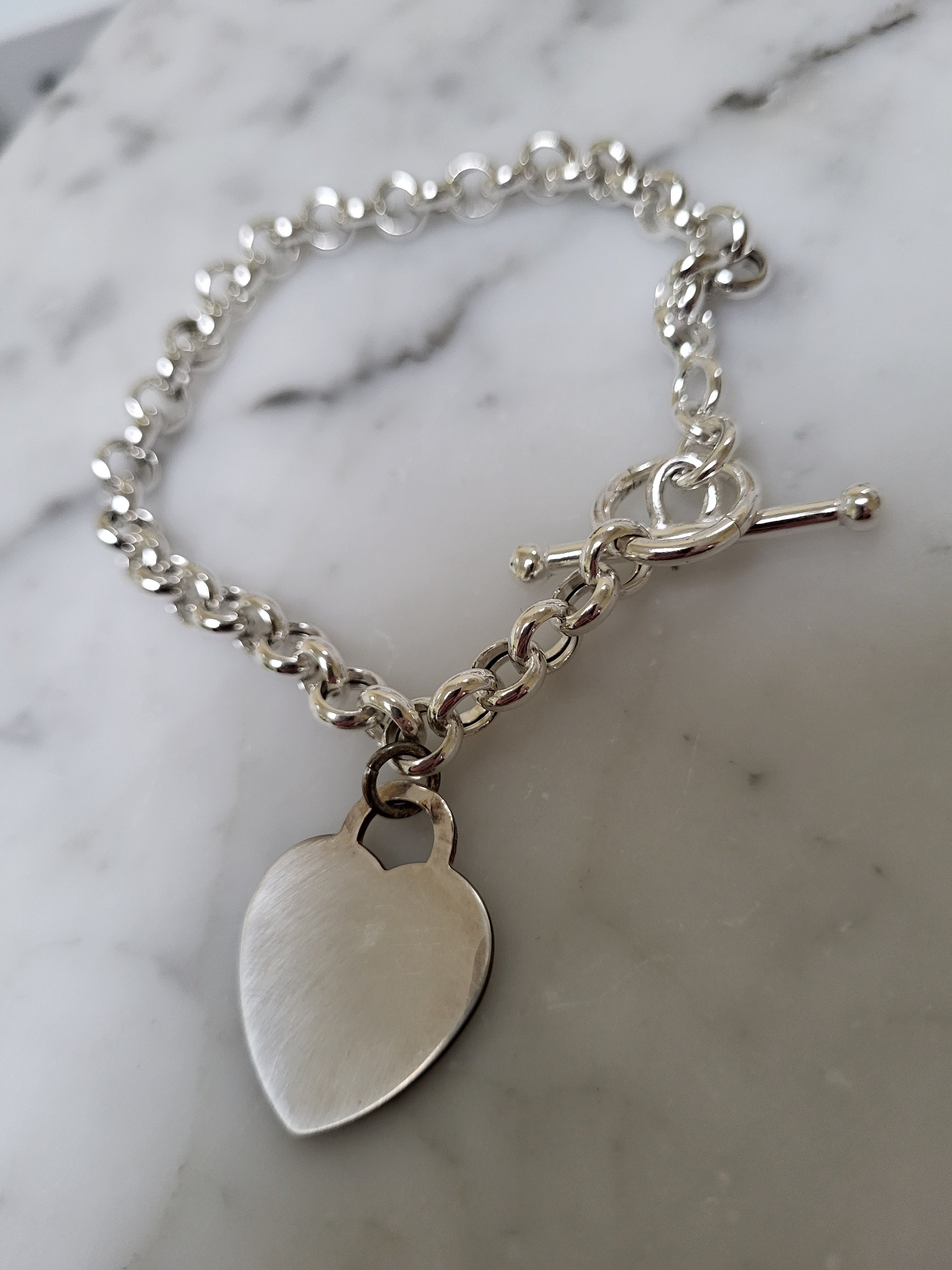 Heart Charm Bracelet by Talisa - Milanese Chain Bracelets
