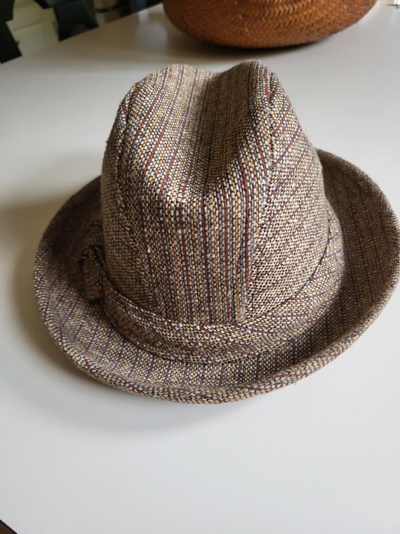 Vintage Mens Tweed Fedora Hat by Freckick Nelson size… Gem