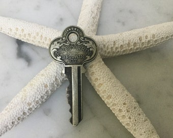 Antique Key P&F Corbin Key Pendant/Steampunk Pendant Key