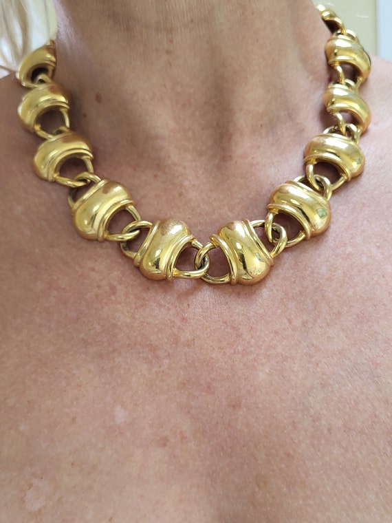 Anne Klein Goldtone Chunky Necklace - image 3