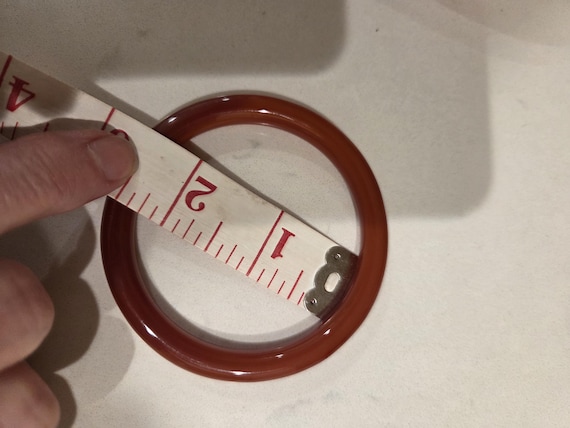 Red Agate Stone Bangle Bracelet - image 4