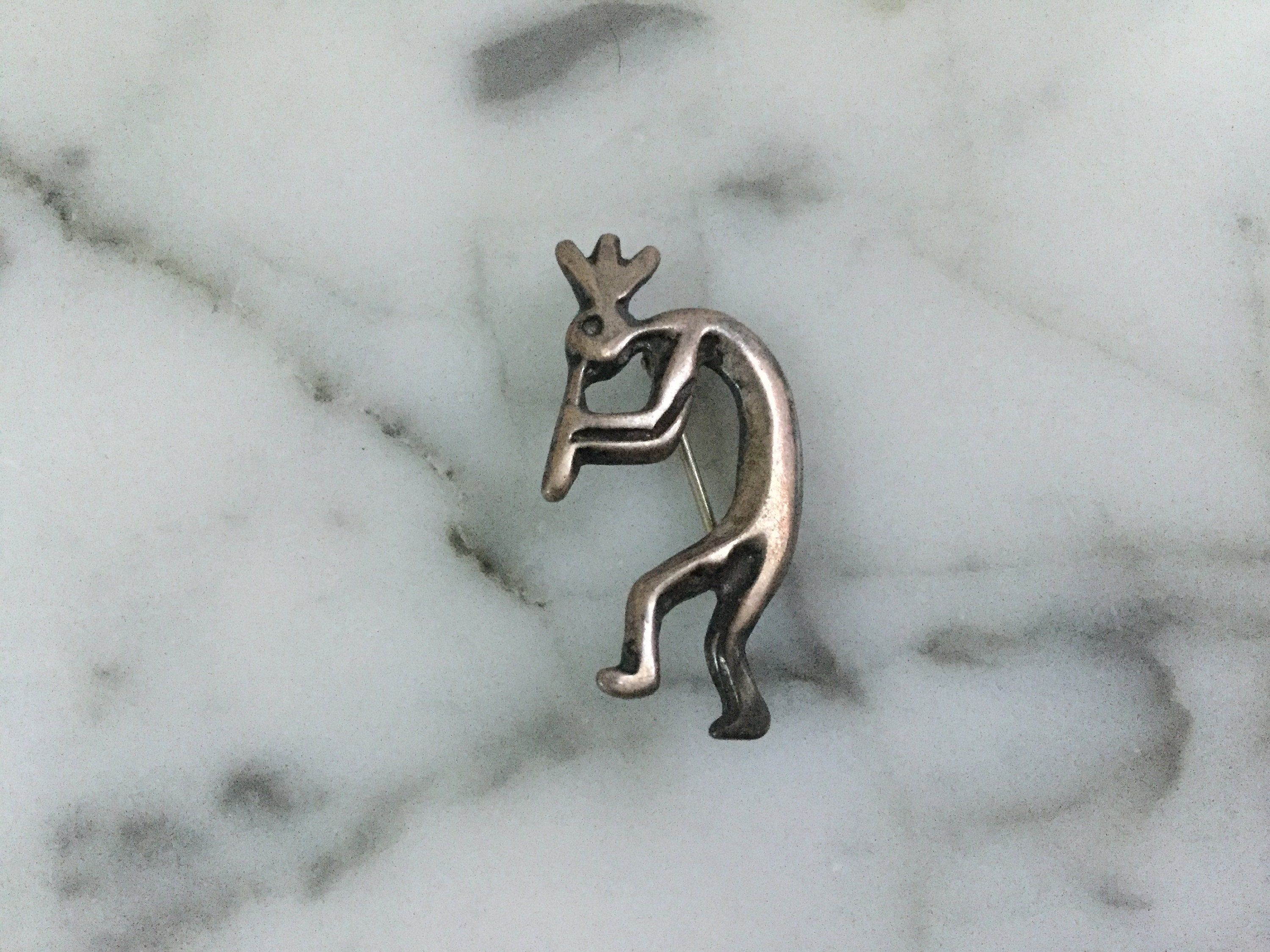 Vintage Sterling Silver Flute Player Brooch Etsy UK