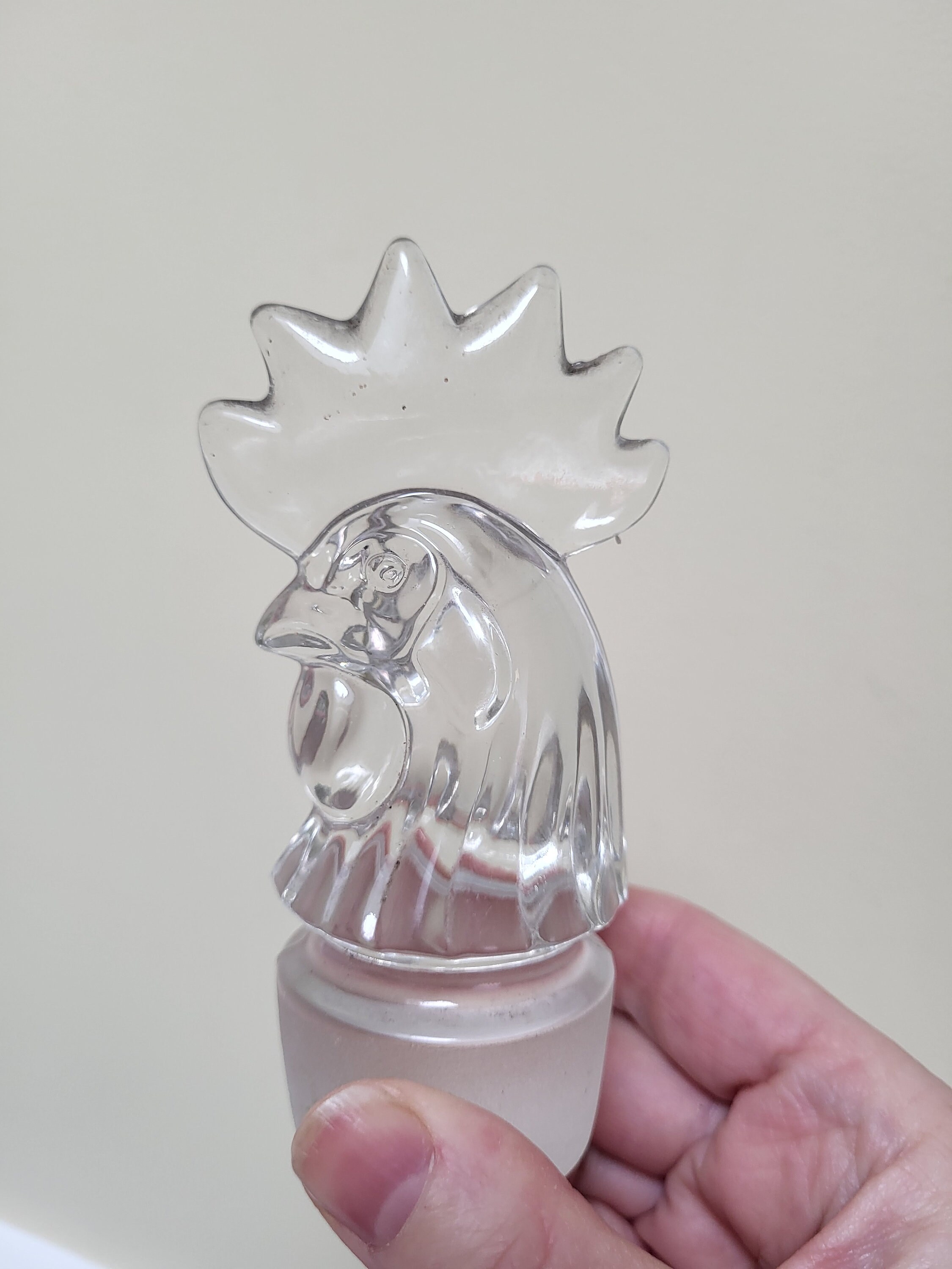 Glass Rooster Head Heisey Glass Decanter Top only - Etsy 日本