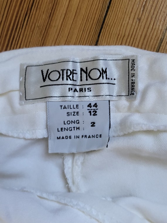 Votre Nom Paris Vintage white High waisted pants S