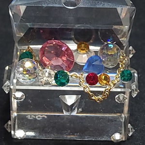 Crystal Minature Treasure Chest Figurine image 8