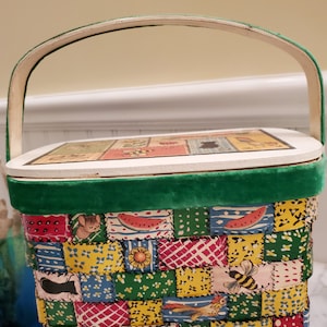 Putney Basketville Vintage Hand Painted Basket Hand Bag