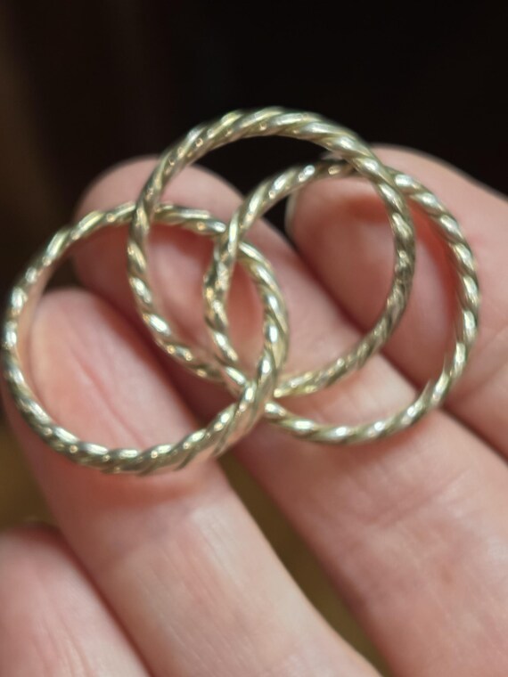 STERLING THREE RINGS Rings Intertwining Rings Three Rolling Rings Sterling Silver View 4