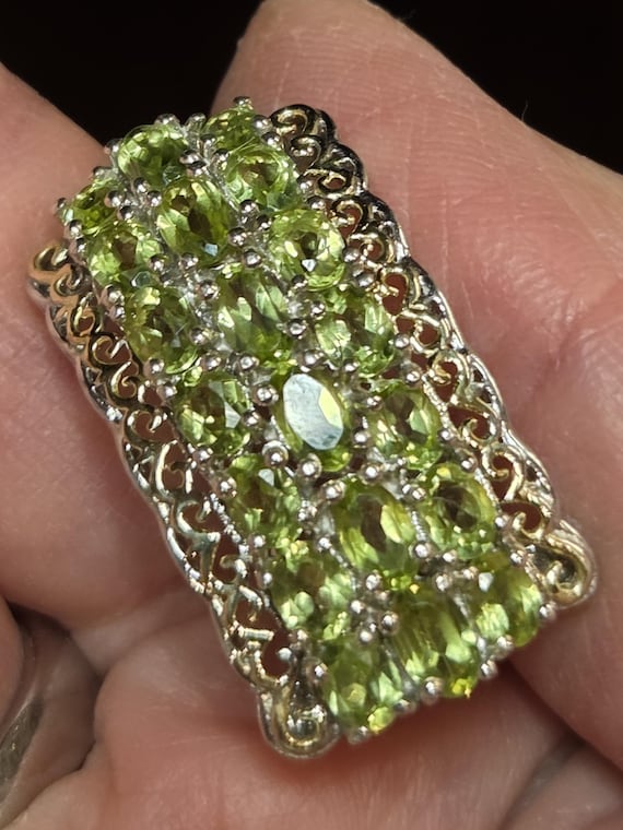 Peridot Earrings Sterling Silver