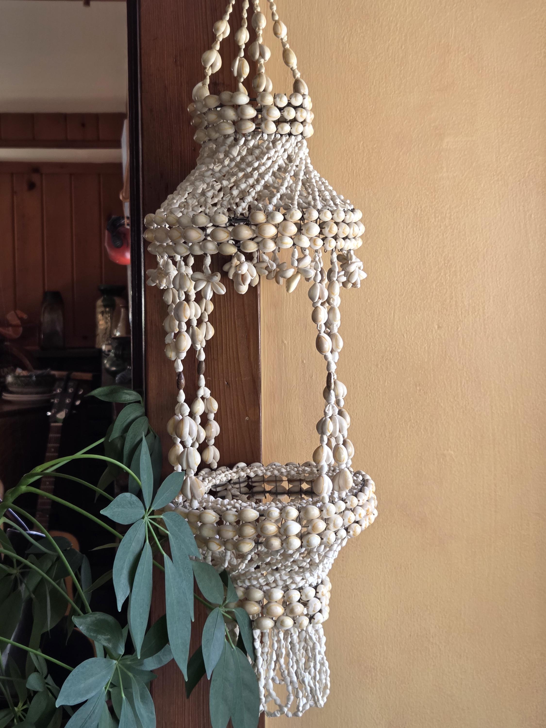 Vintage Seashell Plant Holder Hanger - Etsy display picture 1