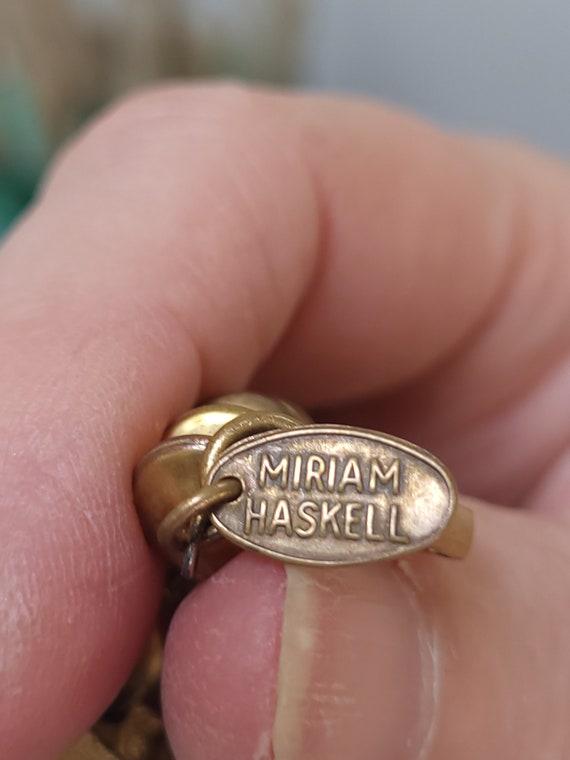 Miraim Haskell Golden Leaf Choker Signed - image 2