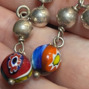 Murano Millefiori Dangle Earrings
