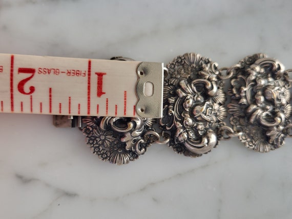 Vintage Napier Raised Silverplate Panel Bracelet … - image 4