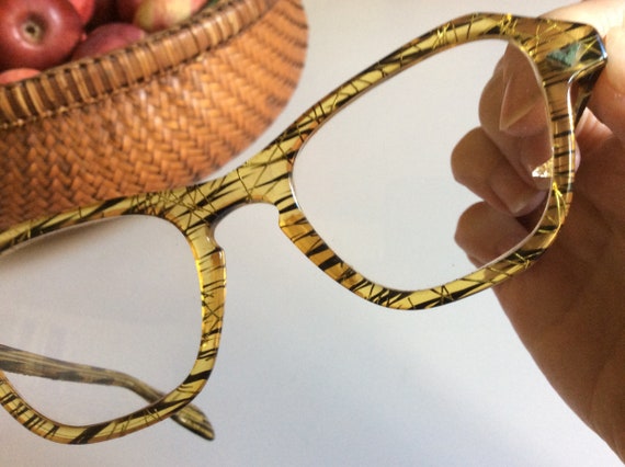 Vintage 50s Funky Eyeglass Frames - image 1