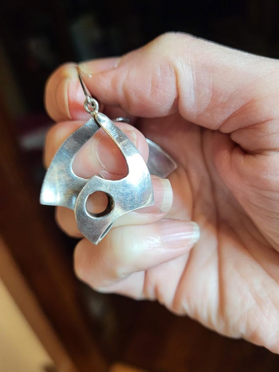 Sterling silver Mod Earrings - image 2