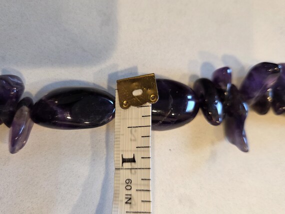 Large Statement Amethyst Beaded Necklace - image 5