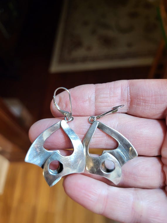 Sterling silver Mod Earrings - image 6