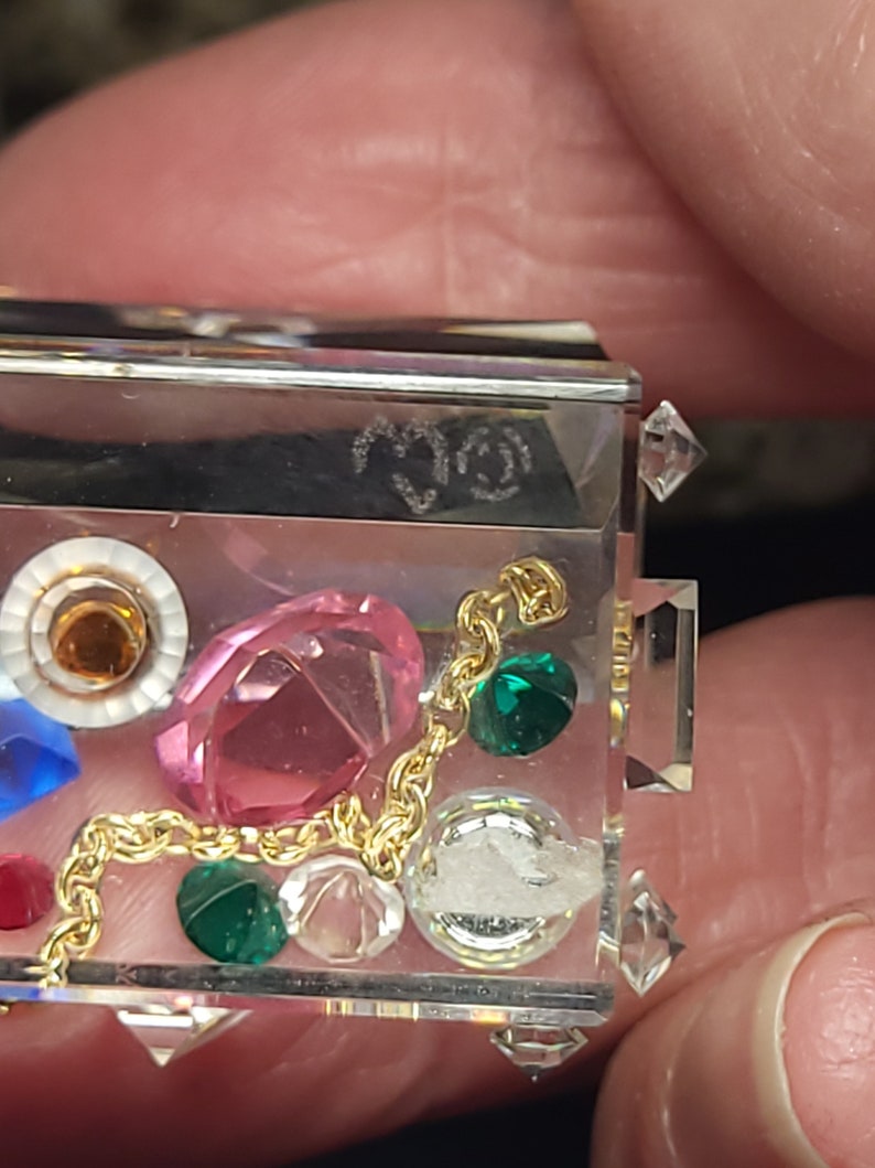 Crystal Minature Treasure Chest Figurine image 3